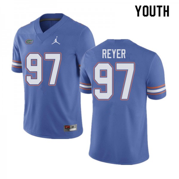 Jordan Brand Youth #97 Theodore Reyer Florida Gators College Football Jerseys Blue